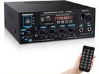 Receptor De Audio Amplificador Con Bluetooth Remoto y FM Radio Para Bocina Casa