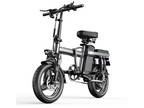 Adults Ebike 500W Peak Motor Folding 48V 13AH Electric Gray Bike 25 MPH 30 Mile