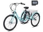 Upgraded 24"/26" Adult Electric Tricycle Trike 36V Lithium Battery, 48miles 250W