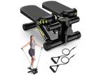 Mini Stepper Exercise Machine Stair Equipment with Resistance Bands LCD Monitor