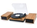 Wireless Vinyl Record Player with External Speakers, 3-Speed Belt-Drive Turnt...