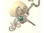 Hummingbird Pendant with turquoise Stone