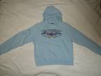 Nice Light Blue Womans Harley Davidson hoodie Large Meredith H/D