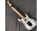 6 String Electric Guitar Maple Fretboard & Neck Solid Body in Stock Black Part