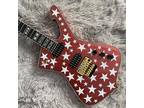 Iceman Custom Electric Guitar Red Body FR Bridge HPL Fretboard Gold Parts