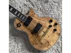 Custom LP Electric Guitar Nature Spalted Maple Top Bone Nut Fast Delivery