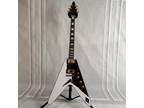 Custom 1982 Flying V Electric Guitar Alpine White Strings Thru Body Bone Nut