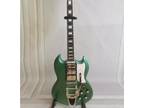 Custom SG Kirk Douglas Signature SG Electric Guitar Metallic Green Big Vibrato