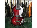 4 String Hofner Hollow Body Red Violin Electric Bass Flamed Maple Top Maple Neck