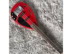4-strings Bass Guitar BW-3000 RACING RED RR Tear Drop Semi Hollow Body