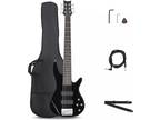 Electric Bass Guitar 6 String Bass with Naturally Air-Dried Maple Neck, Rosewood