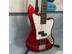4 String Electric Bass Guitar Red Basswood Solid Body Rosewood Fretboard Stock