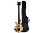 TARIO Left-hande Fretless 5 String Electric Bass Maple Neck basswood Body