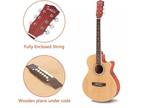Glarry 40" Adult 6 Strings Cutaway Folk Acoustic Guitar with Bag