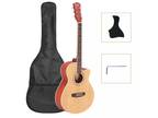 Glarry GT501 40" Practice Beginner Spruce Folk Acoustic Guitar Wood Color