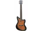 6 String IJC-300 Hollow Body Semi Acoustic Guitar, Natural, Right