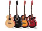 New 4 Colors 40" Adult 6 Strings Cutaway Folk Acoustic Guitar Red with Bag