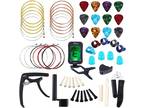 Auihiay 58 PCS Guitar Accessories Kit Including Guitar Strings, Picks, Capo, ...