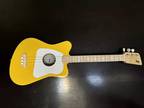 new loog mini yellow acoustic guitar