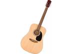 Fender FA-25 Dreadnought Acoustic Guitar, Beginner Guitar,Free Lessons, Natural