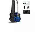 4 String Electric Acoustic Bass Guitar W/ 4-Band Equalizer Blue