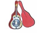 Vintage Galveston 6 String Resonator Acoustic Guitar with Case