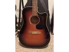 Aria Acoustic Electric 6-String Guitar AW-20CE BS Tobacco SunBurst Dreadnought