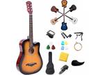 Acoustic Guitar 38 Inch 3/4 Size Beginner Adult Child Travel Acustica Guitarra W