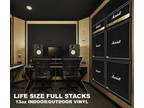 LIFE SIZE! Marshall 2 Full Stacks Guitar Wall Vinyl Banner/Wall Art FREE SHIP!
