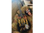 Vintage Harley Davidson Trinity River Flaming Black Acoustic Guitar W/ HD Mount