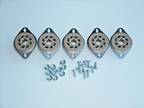 BELTON 8 pin OCTAL micalex tube sockets for 6V6, 6L6, set of 5 w/ mounting bolts