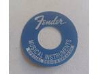 Fender Speaker Label Blue & Chrome 2"5/8