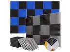 96Pack Acoustic Foam Sound Proof Panel Wall Tiles Record Studio Black 12"x12"x1"