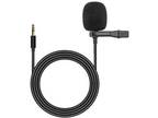3.5mm Clip On Lavalier Lapel Microphone Hands Free Wired Condenser Mini Mic New