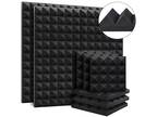 48- 96 PACK 12"X12"X2" Acoustic Foam Panel Wedge Studio Soundproofing Wall Tiles