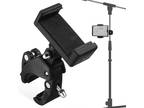1 Set Mic Stand Phone Holder Mic Clamp Music Stand Phone Holder