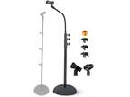 5Core Mic Stand Floor Adjustable Round Base Universal Metal Microphone Stands
