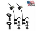 2x Drum Microphone Clip Rim Clamp Snare Mount Mic Holder Gear Studio Adjustable