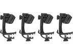 4pcs Adjustable Clip On Drum Snare Mount Microphone Mic Clamps Holder Clip stand