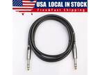 6FT Stereo Cable 1/4 Inch Male Trs Speaker Amp Noiseless Guitar Cable