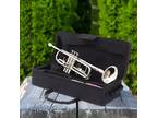 Hot Sale B Flat Silver Bb Trumpet for Concert Band with Case