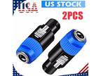 2pcs Speakon to 1/4" Inch Connector Pro Speak-On Male to 1/4 Female Plug Adapter
