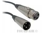 3-Pin Shielded XLR Microphone Mic Cable Cord Male Female 6/10/15/20/25/50/100FT