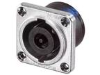 NEUTRIK NL8MD-V SPEAKON 8-Pole Panel Mount Connector w/ Vertical PCB Mount Pins