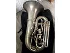 Rare Professional CC Tuba. Conn CC Brushed Silver 4/4 size.
