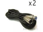 2 Pack Lot - 6ft 3-Pin XLR Extension Audio Microphone Mic Cable Cord Male Female