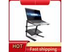 NEW Pyle Universal Adjustable DJ Laptop Stand with Flat Surface Bottom Legs