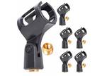 6 Pcs Black Universal Nut Adapter Microphone Clip Clamp Holder For All Mic stand