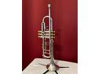 Stradivarius Trumpet Series 37 w/ Custom Bach Heavy-Trim Valve Cap Kit