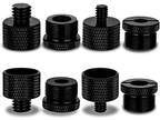 8 Pcs Mic Stand Adapter Aluminum Alloy Microphone Stand Screw Thread Adapter